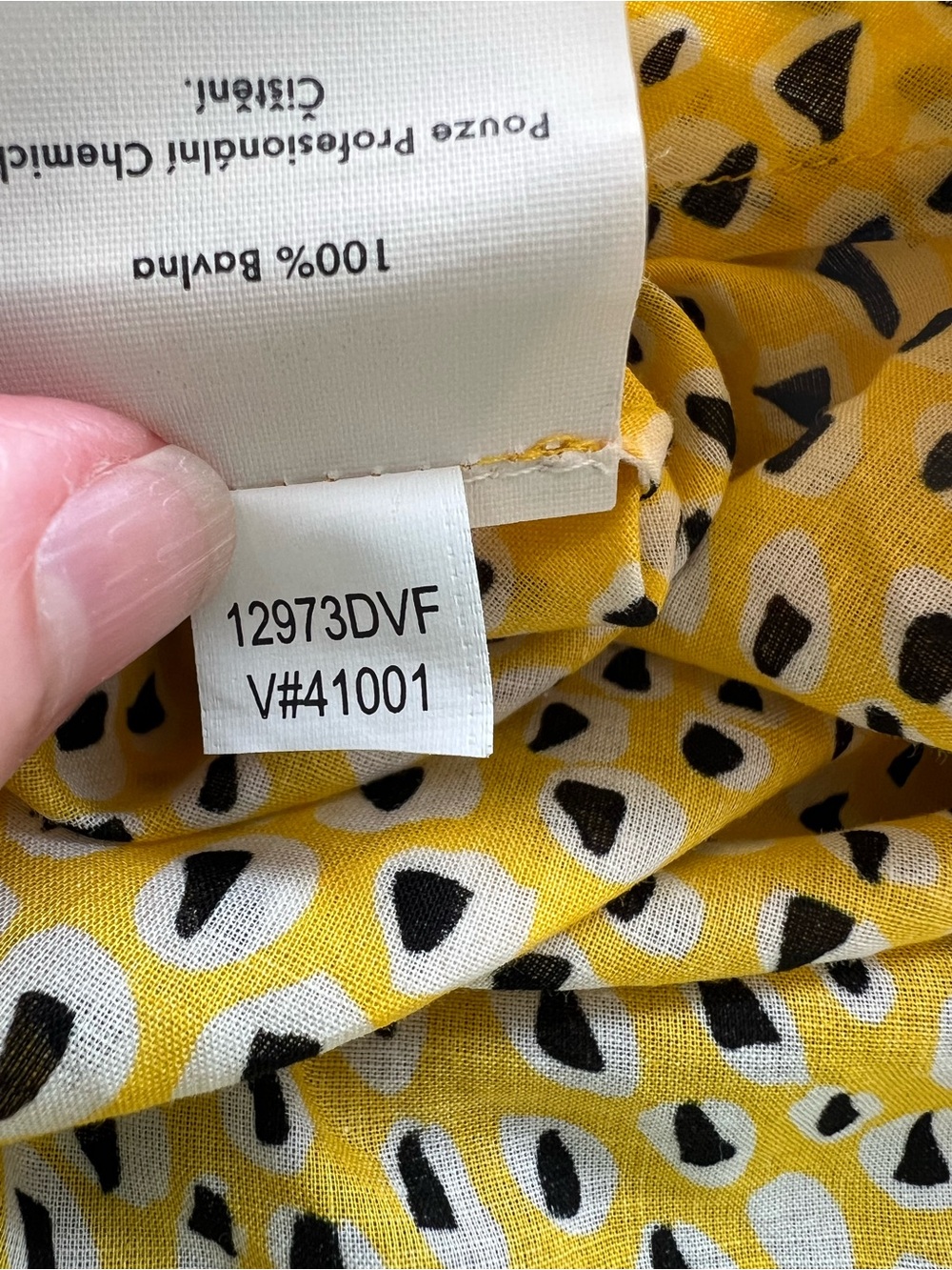 DVF Diane von Furstenberg Yellow Printed Cotton Slip Midi Dress 10 - Picture 9 of 10